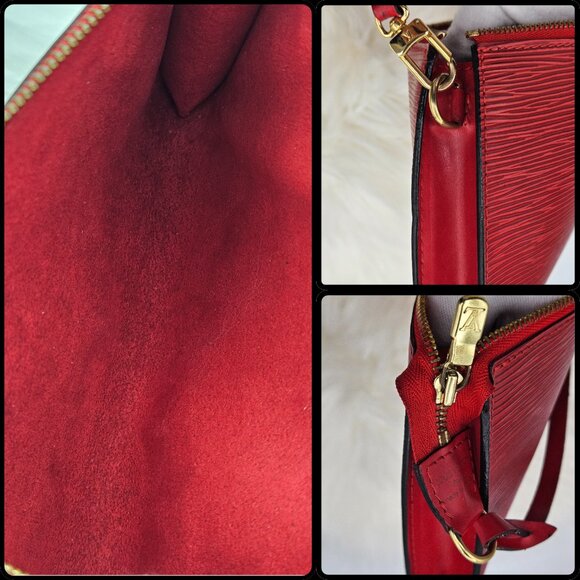 Louis Vuitton  Red Epi Leather Pochette Accessoire - Picture 16 of 17